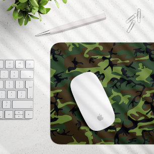 Green Camouflage Pattern, Military Pattern, Army Mouse Mat
