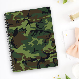 Green Camouflage Pattern, Military Pattern, Army Notebook