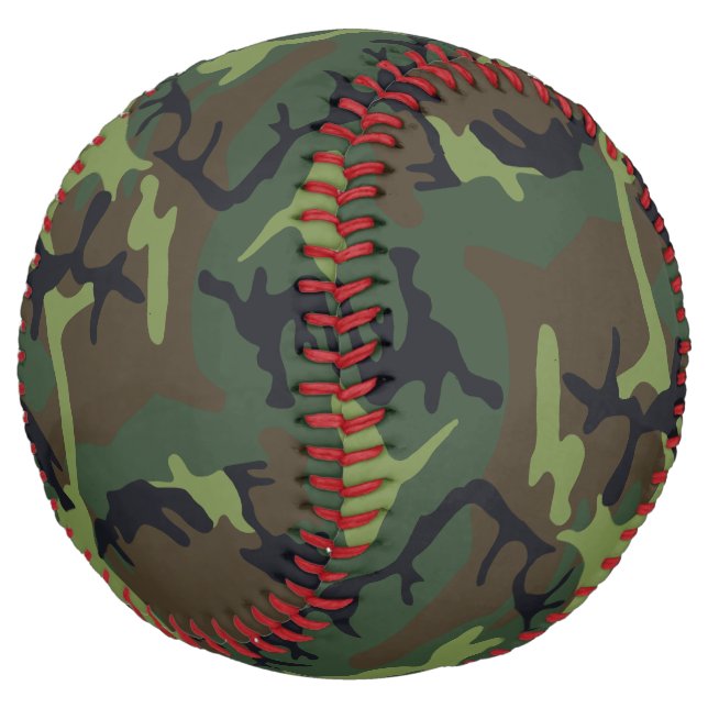 Green Camouflage Pattern, Military Pattern, Army Softball (Angled)