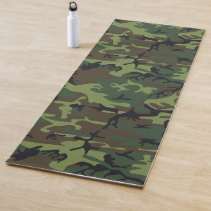 Green Camouflage Pattern, Military Pattern, Army Yoga Mat