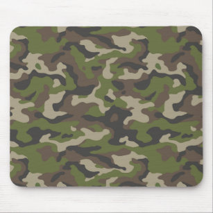 Green Camouflage Pattern Mouse Mat