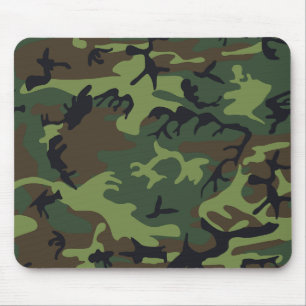 Green Camouflage Pattern Mouse Mat