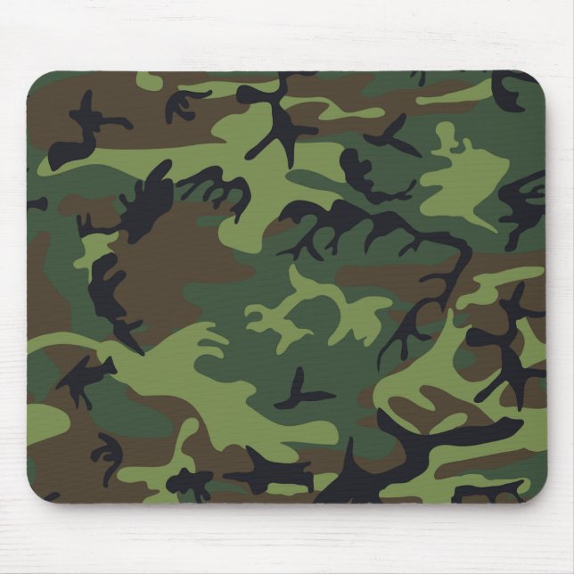 Green Camouflage Pattern Mouse Mat (Front)
