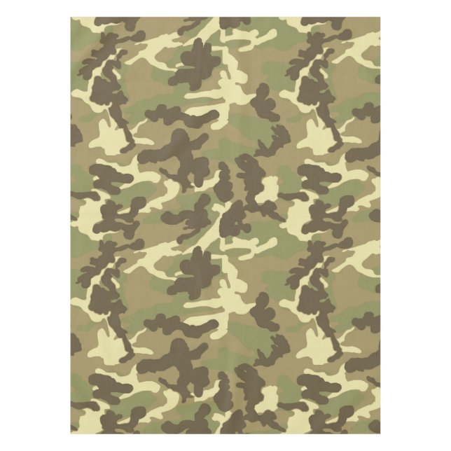 Green Camouflage Pattern Tablecloth (Front)