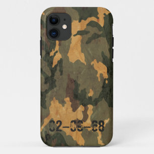 Green camouflage pattern vintage 2020 iPhone 11 case