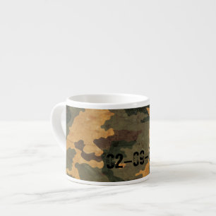 Green camouflage pattern vintage 2020 espresso cup