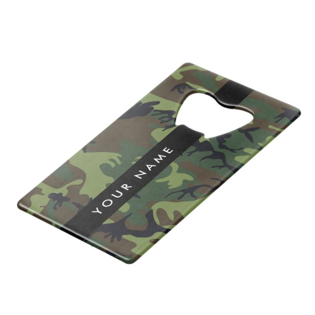 Green Camouflage Pattern, Your name, Personalise (Front Angled)