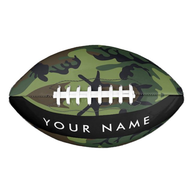 Green Camouflage Pattern, Your name, Personalise American Football (Front)