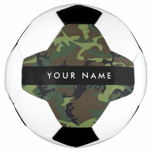 Green Camouflage Pattern, Your name, Personalise Football