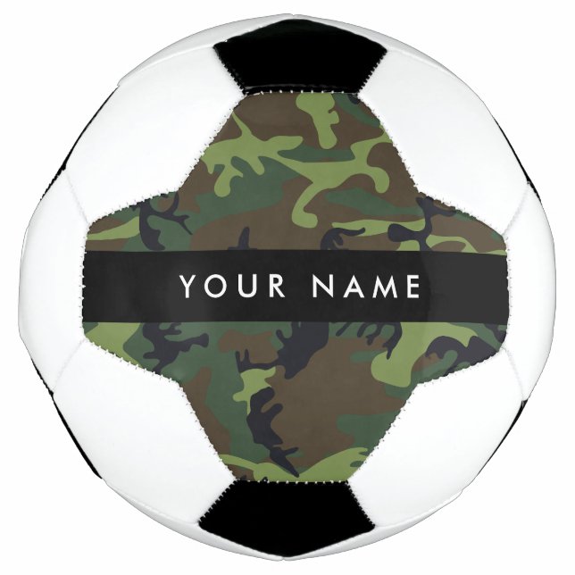 Green Camouflage Pattern, Your name, Personalise Football (Front)