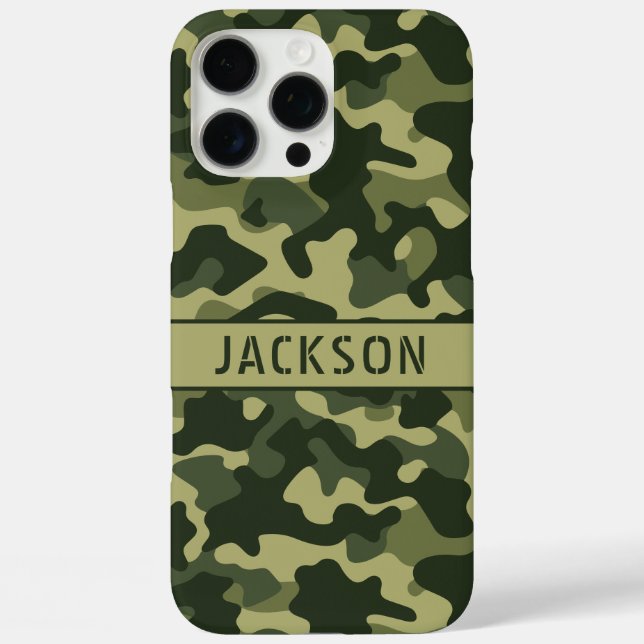 Green Camouflage Personalised Case-Mate iPhone Case (Back)