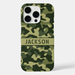 Green Camouflage Personalized iPhone 16 Pro Case