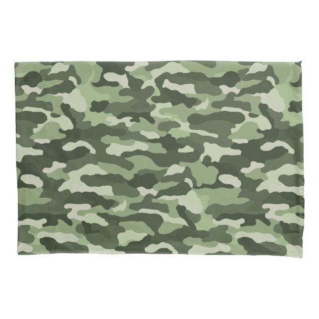 Green Camouflage Pillowcase (Front-Left)