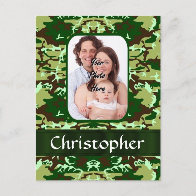 Green camouflage postcard (Front)