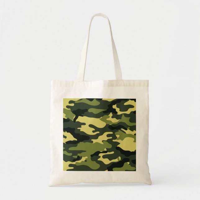 Green camouflage tote bag (Front)