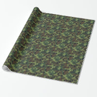 Green camouflage Wrapping Paper