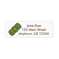 Green Camp Camping Camper Sleeping Bag Roll Labels