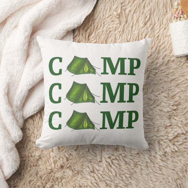 Green CAMP Tent Summer Camping Hiking Outdoors Cushion (Blanket)