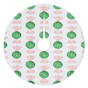 Green Candy Christmas Tree Skirt