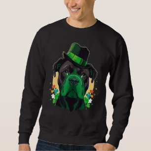 Green Cane Corso shamrock on St Patricks Day Cane Sweatshirt