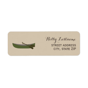 Green Canoe Address Label