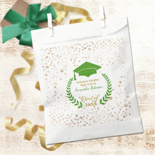 Green Cap and Laurel Graduation Party  Favour Bags