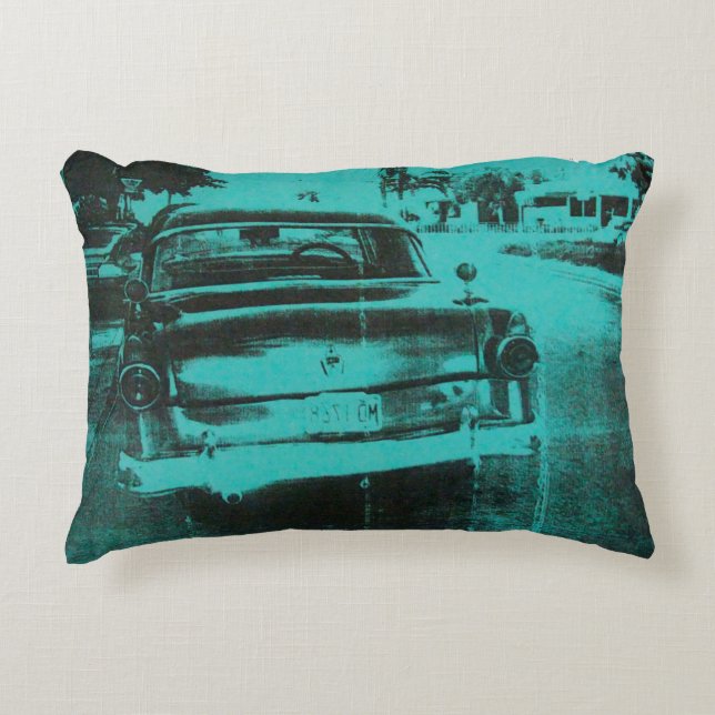Green car decorative cushion (Front)
