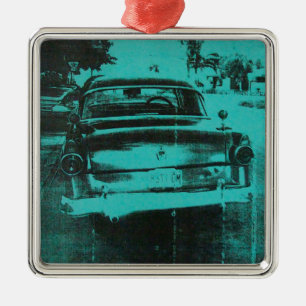 Green car metal tree decoration