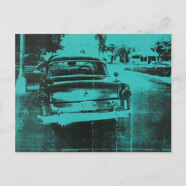Green car postcard (Front)