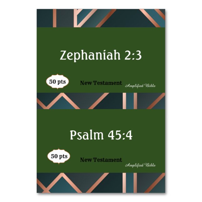 Green Cards for Game (Back)