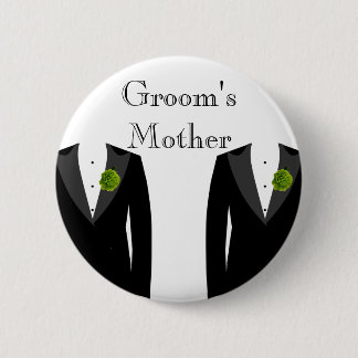 Green Carnation Gay Wedding Groom's Mother Badge
