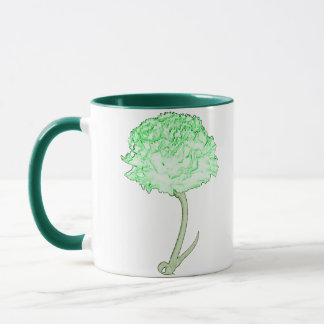 Green Carnation Mug