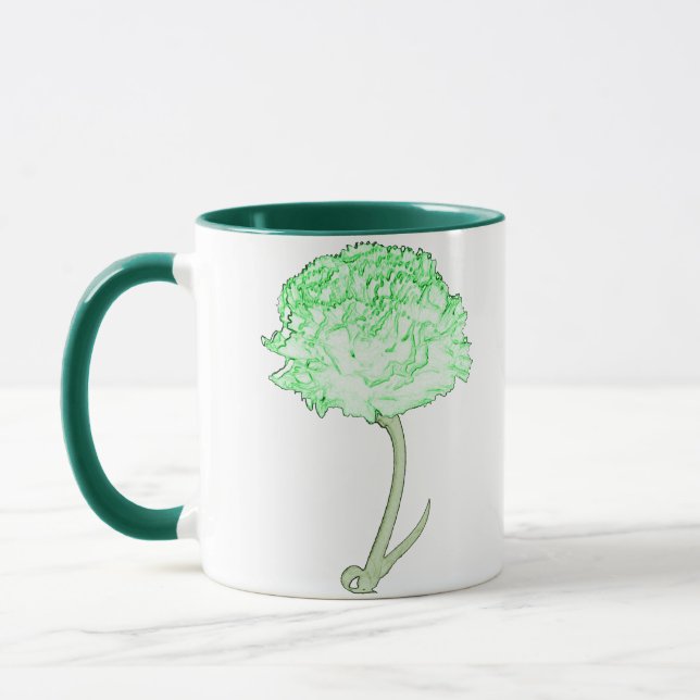 Green Carnation Mug (Left)