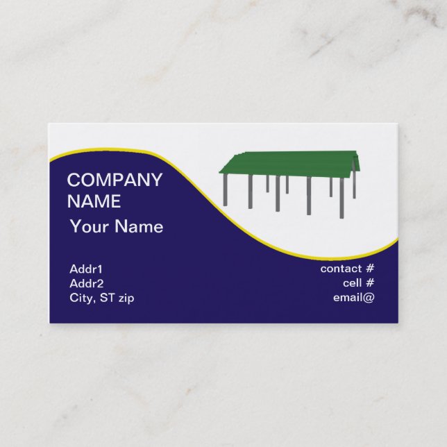 green carport business card (Front)