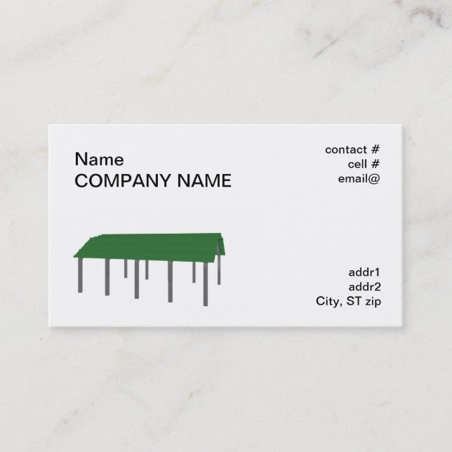 green carport business card (Front)