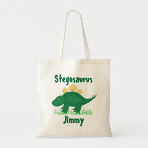 Green Cartoon Dinosaur Tote Bag
