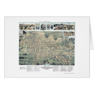 Green Castle, IN Panoramic Map - 1886