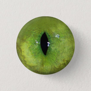 Green Cat Eye 3 Cm Round Badge