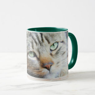 Green Cat Eyes Mug