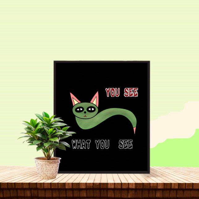 Green cat snake poster (Creator Uploaded)