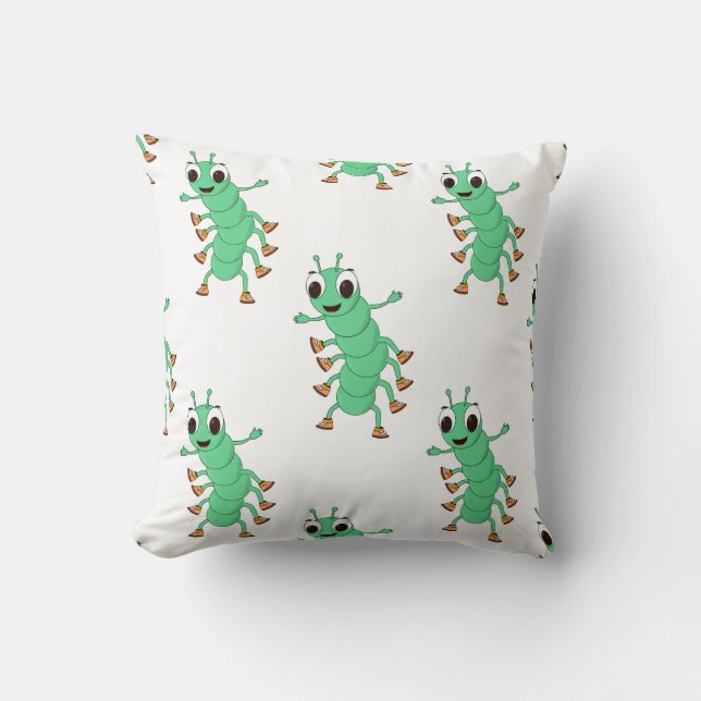Green Caterpillar Cushion (Front)