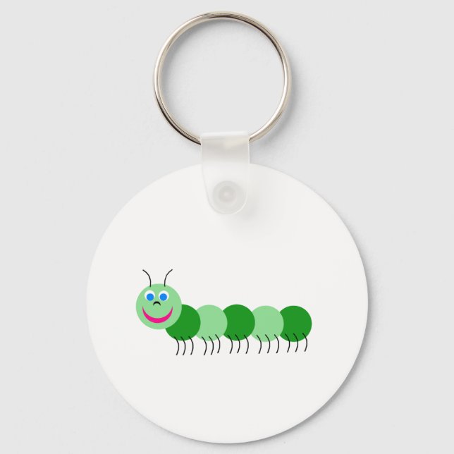 Green caterpillar key ring (Front)