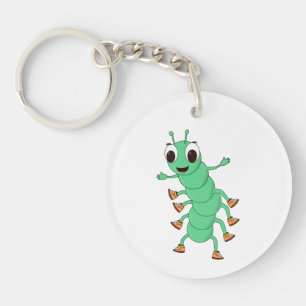 Green Caterpillar Keychain