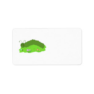 Green Caterpillar Label
