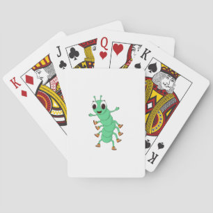 Green Caterpillar Playing Cards