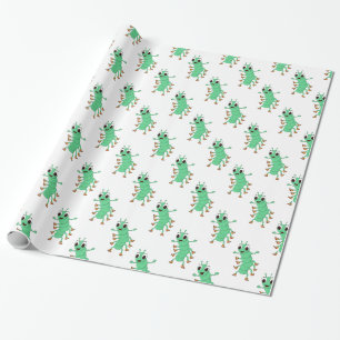 Green Caterpillar Wrapping Paper
