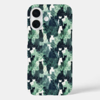 Green Cats Camouflage Pattern