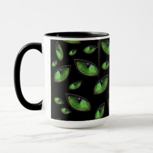 Green Cats Eyes, Coffee Mug