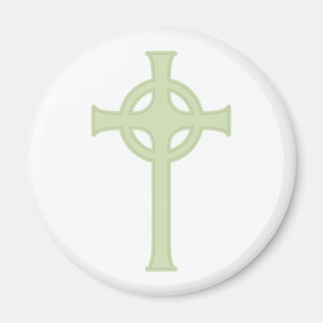 Green Celtic Cross Magnet (Front)