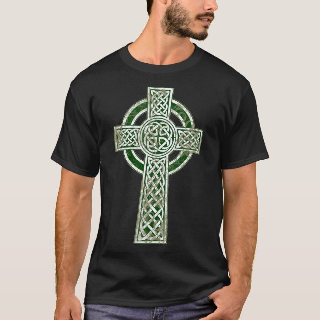 Green Celtic Cross T-Shirt (Front)